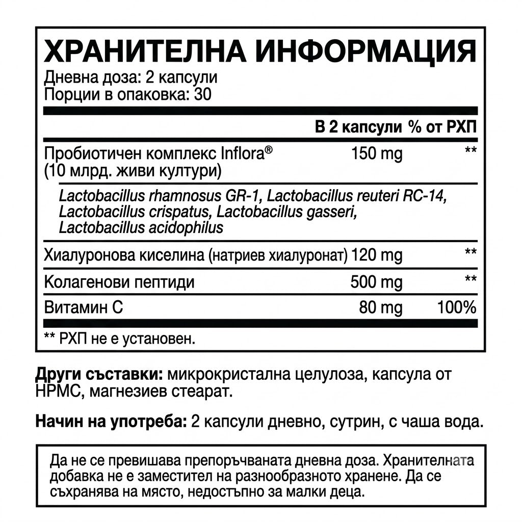 Вагинален пробиотик за интимна сухота и флора