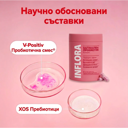 Вагинален пробиотик за интимна сухота и флора